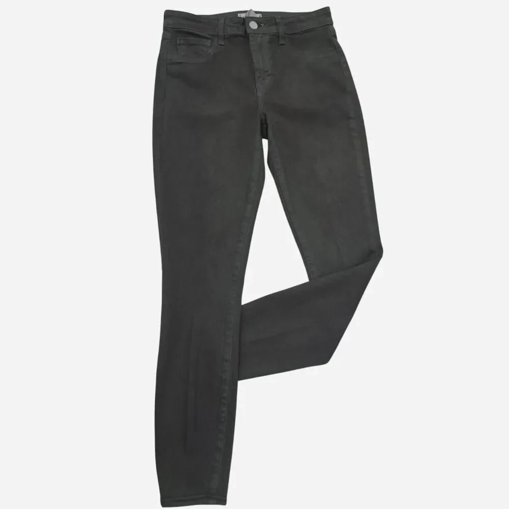 L'AGENCE Margot High Rise Skinny Jeans Dark Graphite Gray 26